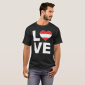 I Loveオーストリアハート国旗オーストリア Tシャツ (正面フル)