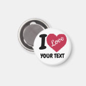 I Loveカスタマイズ可能な文字Iハートあなたのテキスト マグネット (正面/裏面)