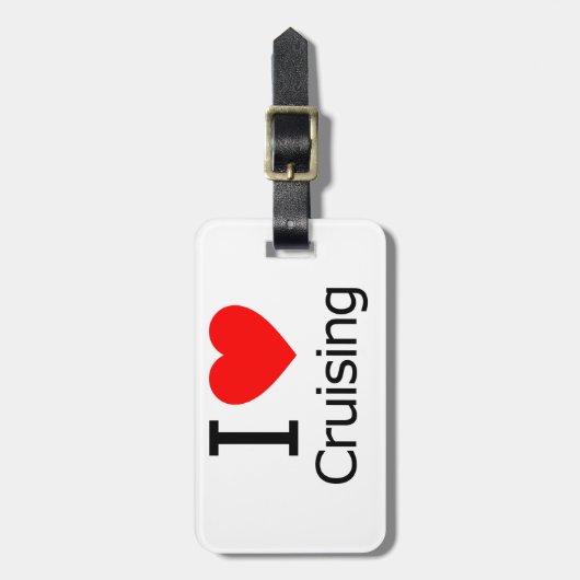 I Loveクルージング ラゲッジタグ (正面縦)