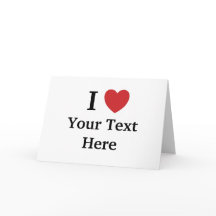 I Loveグリーティングカードテンプレート – 追加文字