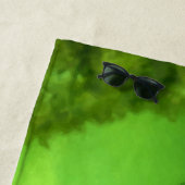 I LOVEスキューバダイビングおもしろい水中魚写真 ビーチタオル (インサイチュ)