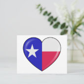 I Loveテキサス州 – 愛国のハート ポストカード (スタンド正面)