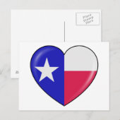 I Loveテキサス州 – 愛国のハート ポストカード (正面/裏面)