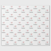 I Loveトロンボーン赤いハート・オブ・ミュージック ラッピングペーパー (フラット)