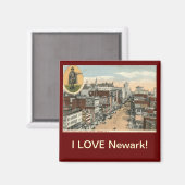 I LOVEニューアークNJヴィンテージ マグネット (正面/裏面)