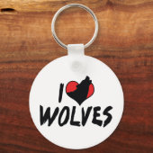I Loveハートオオカミ – Wolf Lover キーホルダー (正面)