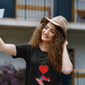 I Loveハートクロアチア女性クロアチアプライド Tシャツ