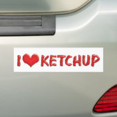 I Loveハートケチャップ – Catsup Lover バンパーステッカー (車上)