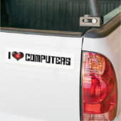 I Loveハートコンピューター – Electronics Lover バンパーステッカー (トラック上)