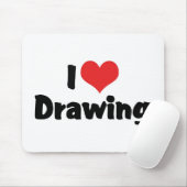 I Loveハートスケッチ – アーティスト&イラストレーター マウスパッド (マウス)
