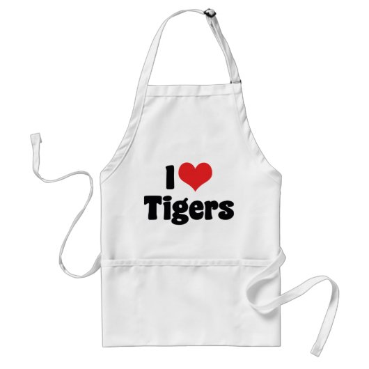 I Loveハートタイガース – Tiger Lover スタンダードエプロン (正面)