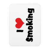 I Loveハート喫煙 – たばこタバコ喫煙者 マグネット (縦)