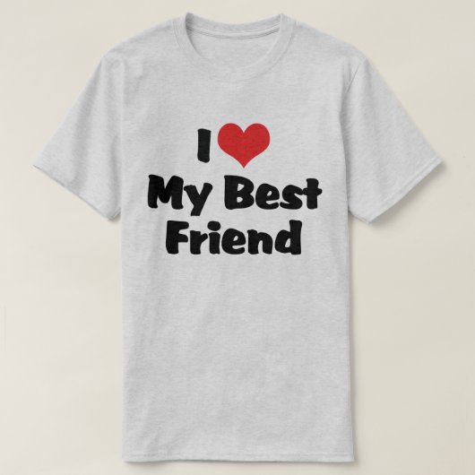I Loveハート最高のマイフレンド – BFF Tシャツ (デザイン正面)