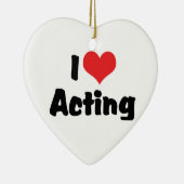 I Loveハート演技- Performing Arts Theater セラミックオーナメント (右)