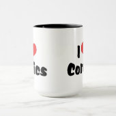 I Loveハート漫画-漫画ブック恋人 マグカップ (中央)