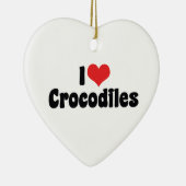 I LoveハートCrocodiles - Crocodile Lover セラミックオーナメント (右)