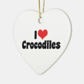 I LoveハートCrocodiles - Crocodile Lover セラミックオーナメント (左)