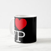 I LoveハートFP コーヒーマグカップ (正面左)