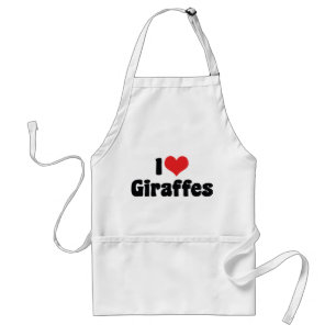 I LoveハートGiraffes - Giraffe Lover スタンダードエプロン