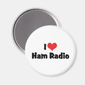 I LoveハートHam Radio – アマチュア・ラジオ・ラバー マグネット (正面/裏面)