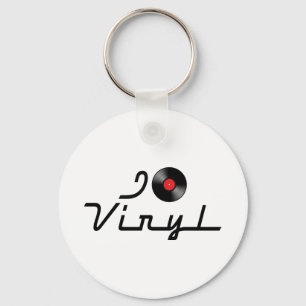 I LoveハートVinyl - DJ Record Album Lover キーホルダー