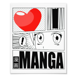I LOVEマンガポスター フォトプリント
