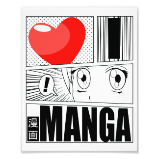 I LOVEマンガポスター フォトプリント
