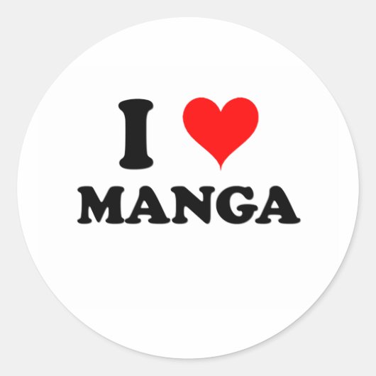 I Loveマンガ ラウンドシール (正面)