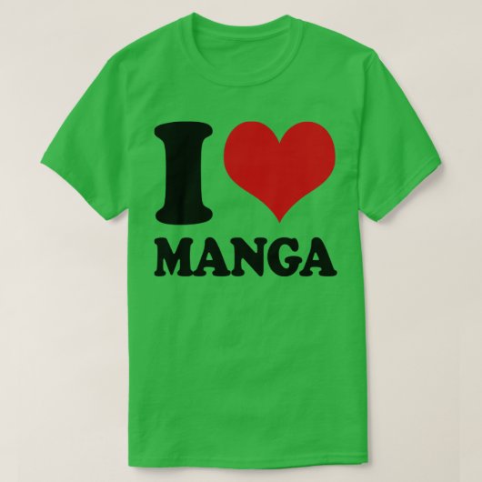 I Loveマンガ Tシャツ (デザイン正面)
