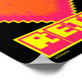 I LOVEレトロレトロpixelatedゲーマーギフト ポスター (角)