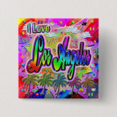 I LOVEロサンゼルスビスタボ表現タン 缶バッジ (正面)