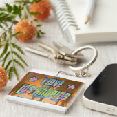 I LOVEロサンゼルスビューティフルオレンジサンセットケチャイ キーホルダー (正面右)