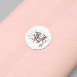 I Loveヴィンテージ ラウンドシール