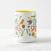 I Love春は11オンスまたは15で利用可能 ツートーンマグカップ (中央)