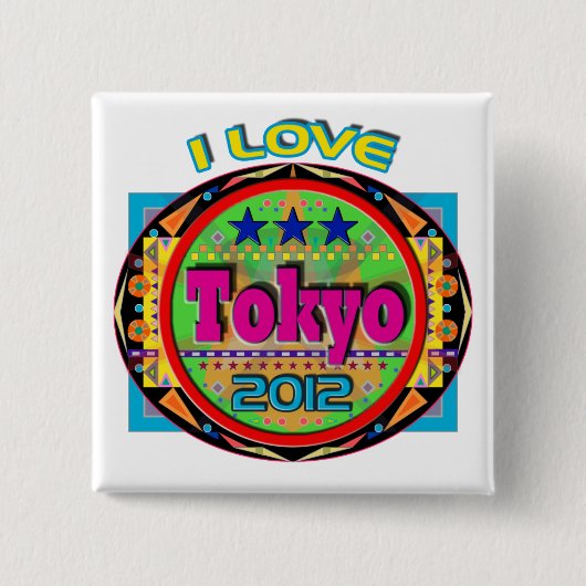 I LOVE東京エンブレム#1 2012ボタン 缶バッジ (正面)