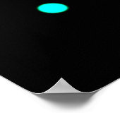 I LOVE水玉模様の色を黒い背景とm ポスター (角)