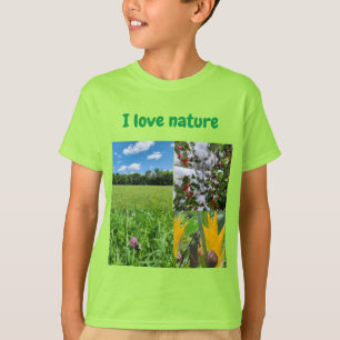 I Love自然キッズシャツ Tシャツ