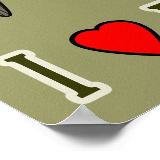 I Love魚釣り: Largemouth Bass ポスター (角)