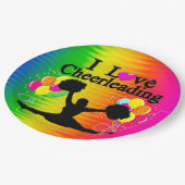 I LOVE鮮やかチアリーティング紙プレート ペーパープレート (アングル)