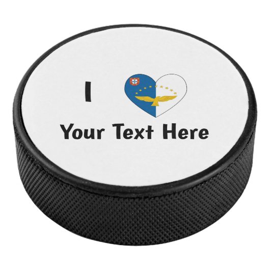 I Love (アゾラン国旗のハートパーソナライズされた) アイスホッケーパック (3/4)