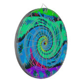 I Love クール Hawaii:フローラアポップ・アートのートパターンデザイン ダーツボード (正面左)