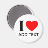 I Love (テンプレート) マグネット (正面/裏面)