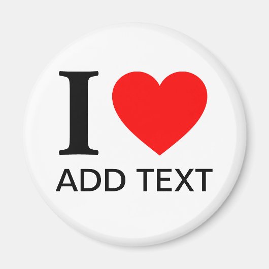 I Love (テンプレート) マグネット (正面)