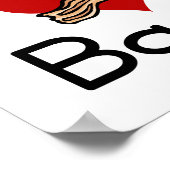 I love-ハートベーコン ポスター (角)