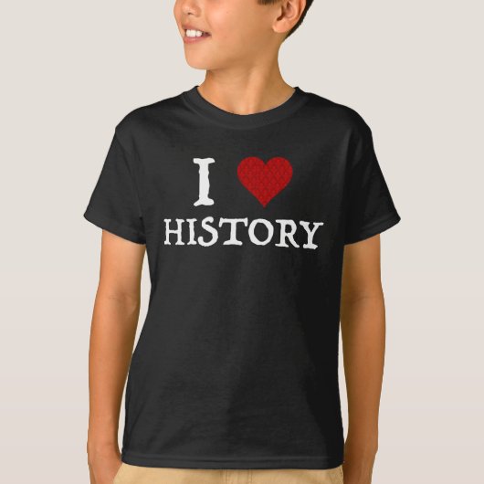 I Love (ハート)の歴史 Tシャツ (正面)