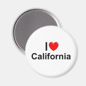 I Love (ハート)カリフォルニア マグネット (正面/裏面)