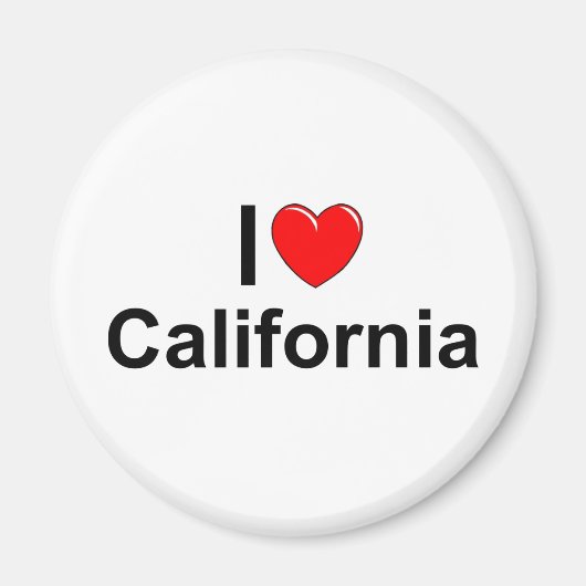 I Love (ハート)カリフォルニア マグネット (正面)