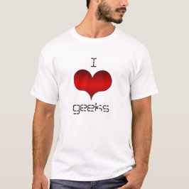 I Love (ハート)ギークライトメンズティー Tシャツ