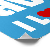 I Love (ハート)ソンクラン/タイ語文字 ポスター (角)