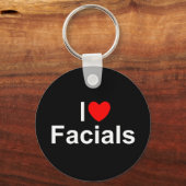I Love (ハート)フェイシャル キーホルダー (正面)